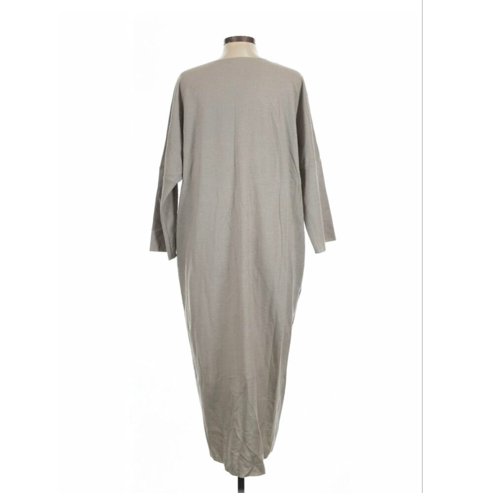 Black Crane Cocoon Dress - Large - Taupe Wool Blend - Made in USA - Picture 3 of 7